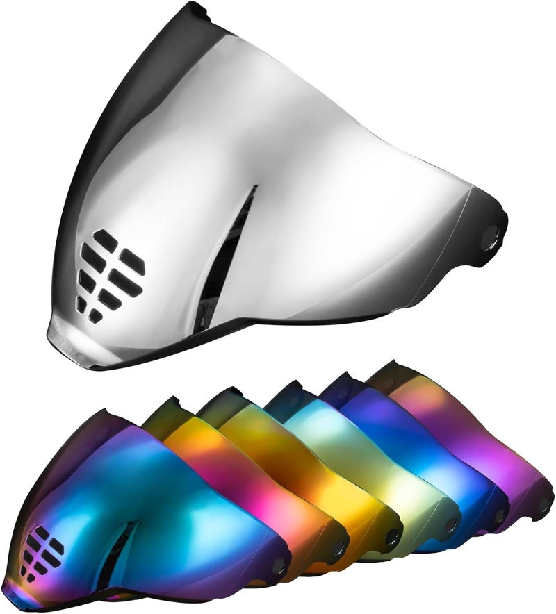 psler IC-06 visor- Icon Airflite Face Shield Motorcycle Helmet Visor Accessories Replacement for Icon Airflite IC-06，Silver - Image 1